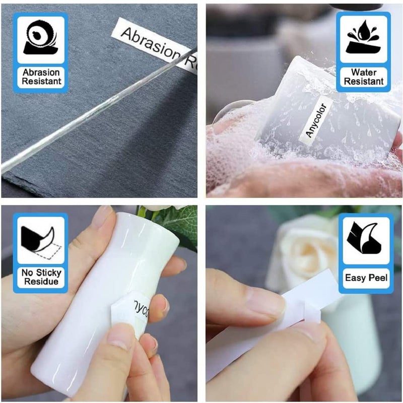 Anycolor Compatible with Dymo D1 Label Tape 45013 S0720530 Refill Replace for Dymo D1 A45013 Tape, Black on White 1/2 Inch x 23 Ft for LabelManager 160 210D 420P 280 450D PnP Label Maker, 5-Pack - Image 4